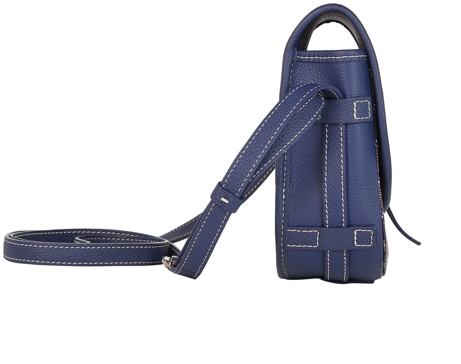Belvedere PM, &pound;1,550, Handbags, Navy, Canvas, Side view